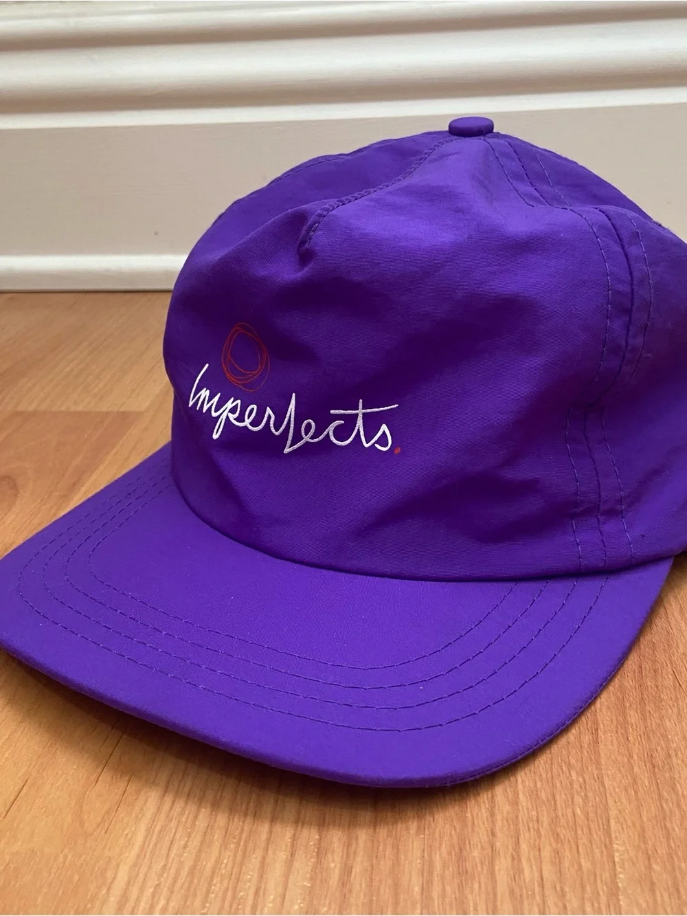 Imperfects Logo Surfer Costal Baseball Purple Men’s Strap Back Hat